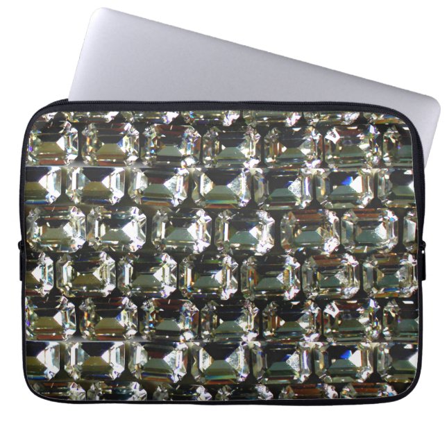 Diamanten Edelsteine Rhinestone Laptopschutzhülle (Vorderseite)