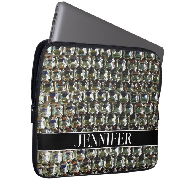 Diamanten, Edelsteinschmuckmuster Laptopschutzhülle (Vorne Rechts)