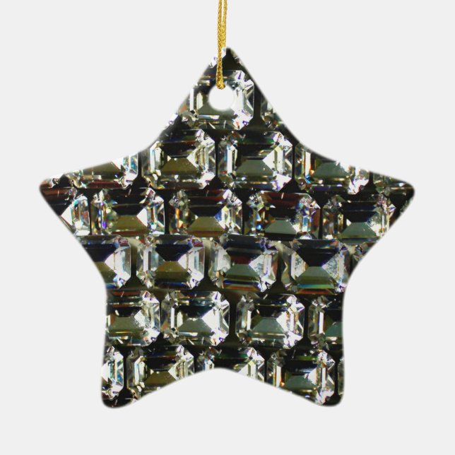 Diamanten, elegante Vintage Edelsteine Keramik Ornament (Vorne)