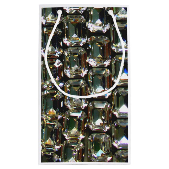 Diamanten, elegante Vintage Edelsteine Kleine Geschenktüte (Rückseite)