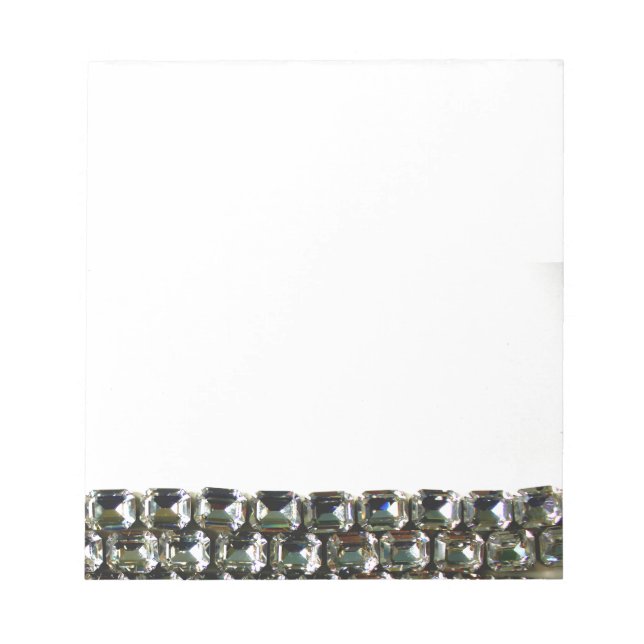 Diamanten, elegante Vintage Edelsteine Notizblock (Vorderseite)