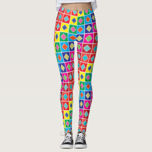 Diamanten in die quadratischen Farbsäcke Leggings