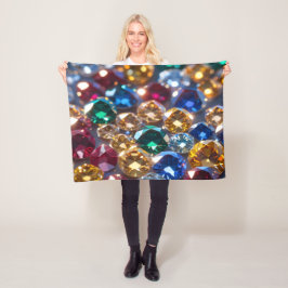Diamanten in vielen Farben Fleecedecke