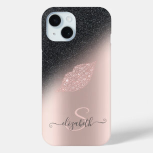 Diamanten Lippen Glitter Ombre Roségold  Case-Mate iPhone Hülle