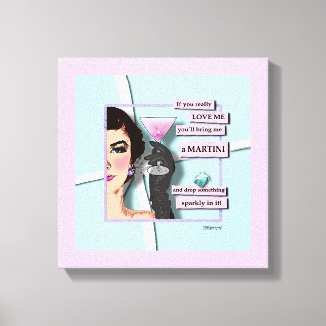 Diamanten & Martinis Gallery Wrap Leinwand (Vorderseite)