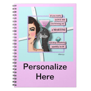Diamanten & Martinis-Notebook Notizblock