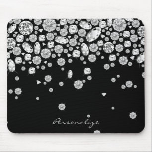 Diamanten mit schwarzem Hintergrund Mousepad