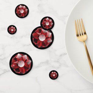 Diamanten Rhinestone Rot Rubin Konfetti