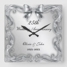 Diamanten & Silber 25. Hochzeitsjubiläum Geschenk