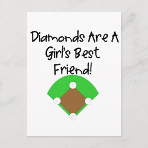 Diamanten sind der beste Freund des Mädchens! Postkarte