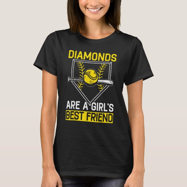 Diamanten sind der beste Freund des Mädchens T-Shirt (Vorderseite)