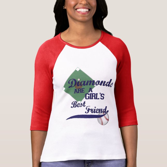 Diamanten sind der beste Freund eines Mädchens T-Shirt (Vorderseite)