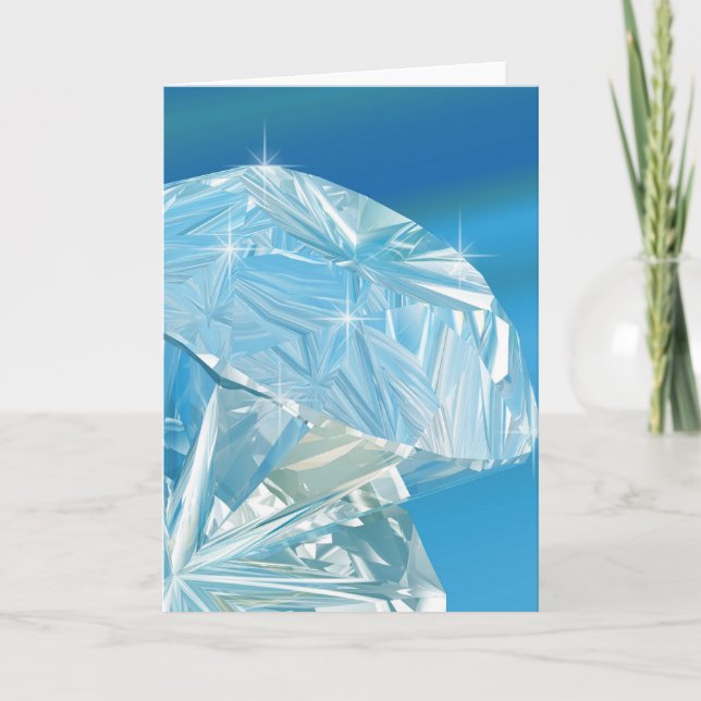 Diamanten sind die besten Mädchen Karte (Vorderseite)