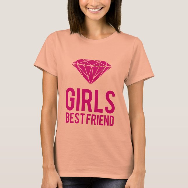 Diamanten sind Mädchenbeste Freundin T-Shirt (Vorderseite)