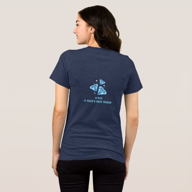 Diamanten sind Mädchenfreund Tri-Blend Shirt (Rückseite voll)