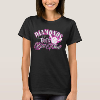 Diamanten sind Softballt-stück des besten Freunds T-Shirt