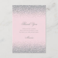 Diamanten u. silberner Glitzer danken Ihnen Karten