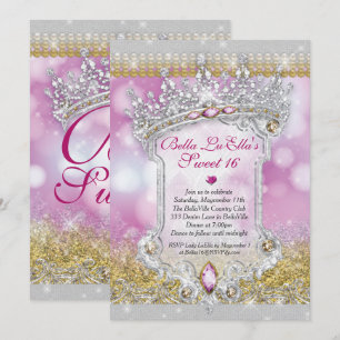 Diamanten und Bling Sweet 16 Quince Einladungen