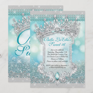 Diamanten und Bling Sweet 16 Quince Einladungen