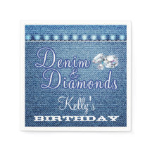 Diamanten und Denim-Party, Custom Napkins