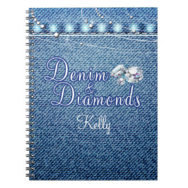 Diamanten und Denim-Party-Gast-Buch Notizblock