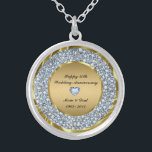 Diamanten und Gold 50. Hochzeitstag Versilberte Kette<br><div class="desc">Elegante verschlissene Diamanten und (Bild nicht real oder Fake) Gold 50. Hochzeitstag.</div>
