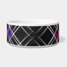 Diamanten und Kreuzungen Keramik Pet Bowl