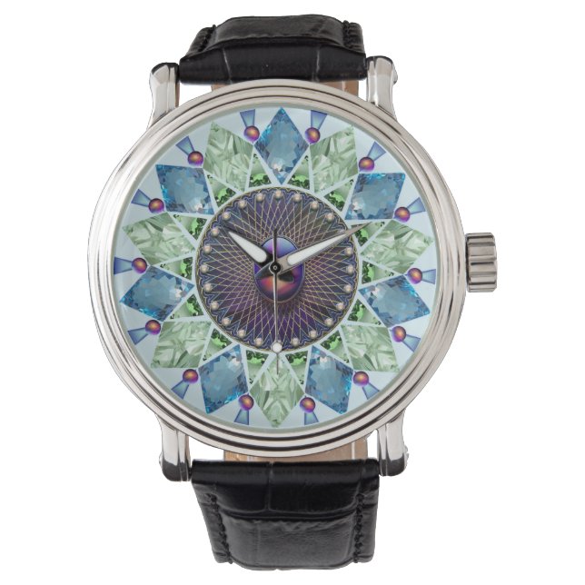 Diamanten und Perlen 1 Armbanduhr (Vorderseite)