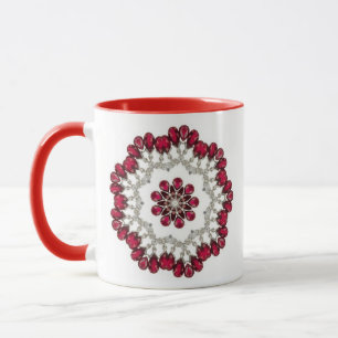 Diamanten und Rubies Kaleidoskop Tasse