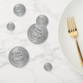 Diamanten und SilberDamaskus Konfetti