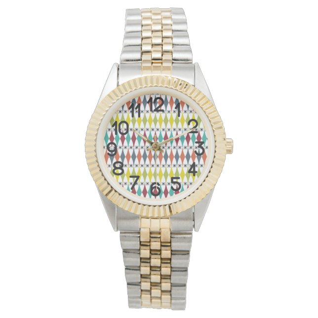 Diamanten und Sternexplosionen Armbanduhr (Vorderseite)