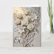 Diamanten und weiße Blumen