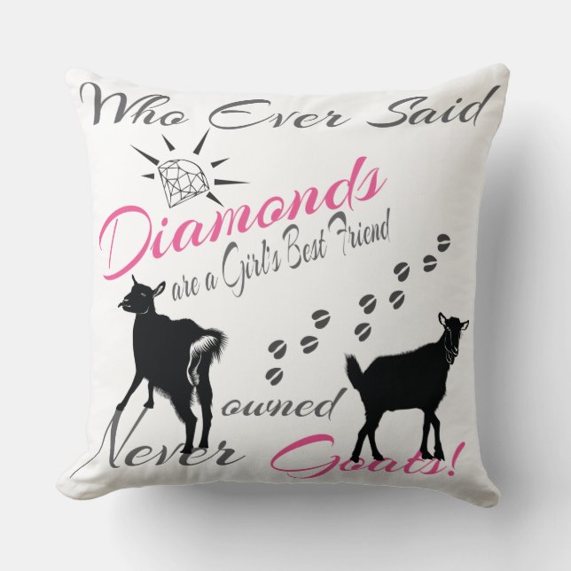 Diamanten und Ziegen Kissen (Vorderseite)