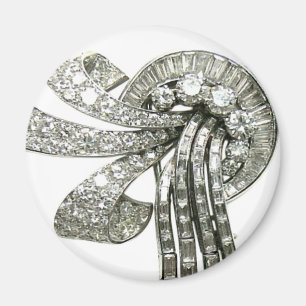 Diamanten Vintage Rheinkiesel Kostümschmuck Magnet