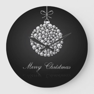 Diamanten-Weihnachtsbälle Große Wanduhr