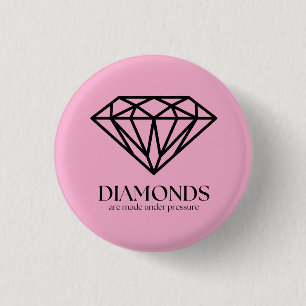 Diamanten werden unter Druck gesetzt und inspirier Button
