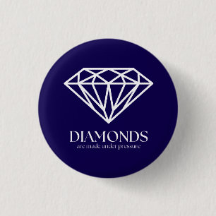 Diamanten werden unter Druck gesetzt und inspirier Button