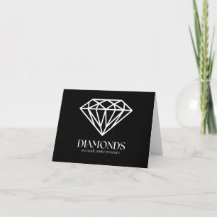 Diamanten werden unter Druck gesetzt und inspirier Karte
