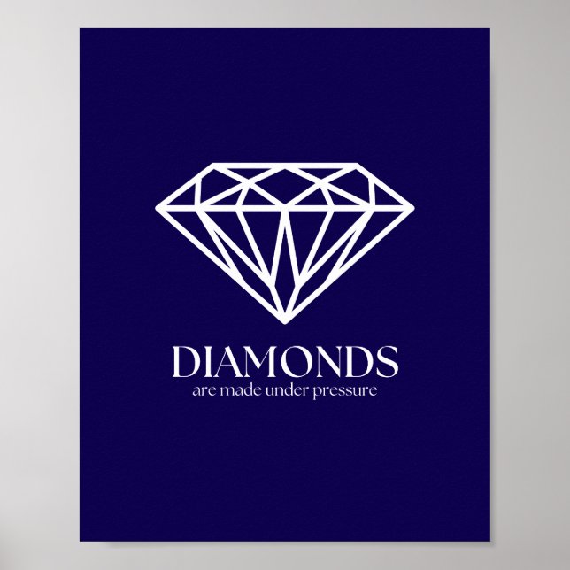 Diamanten werden unter Druck gesetzt und inspirier Poster (Vorne)