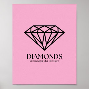 Diamanten werden unter Druck gesetzt und inspirier Poster