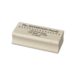 Diamanten-Zeile + Name und Adresse der benutzerdef Gummistempel