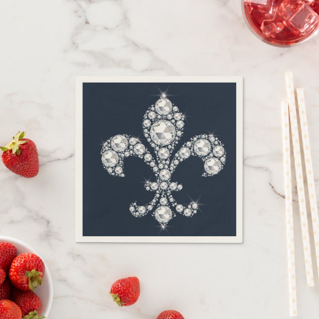 Diamantene Fleur de Lis Royal  Serviette (Beispiel)