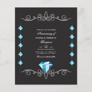 Diamantene Hochzeitseinladung Flyer