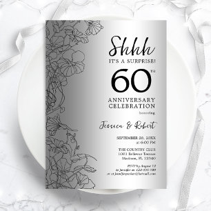 Diamantene Silber Überraschung 60. Jubiläum Einladung