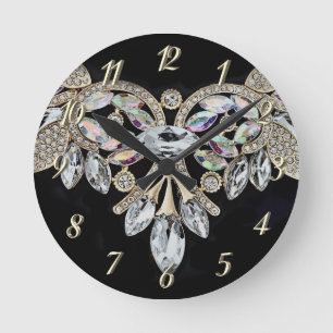 Diamantenhalskette Runde Wanduhr