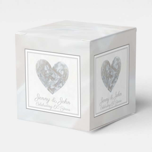 Diamantenherz der 60. Hochzeit Geschenkschachtel (Vorderseite)