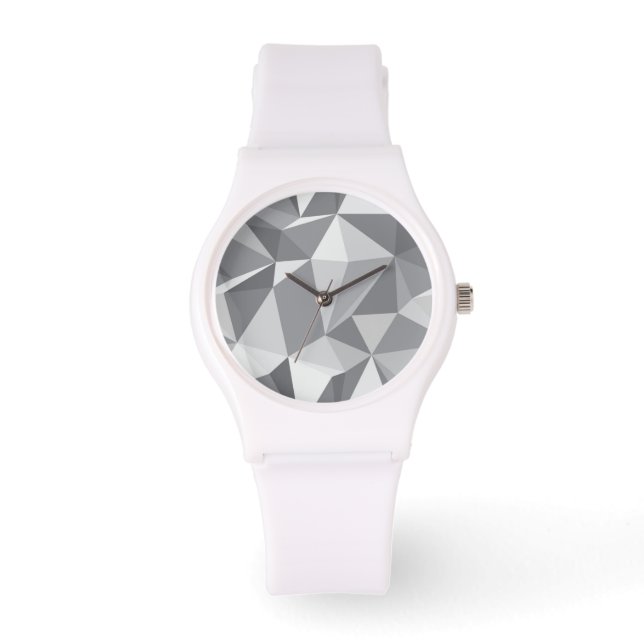 Diamantenmuster - Abstraktes Polygon Armbanduhr (Vorderseite)