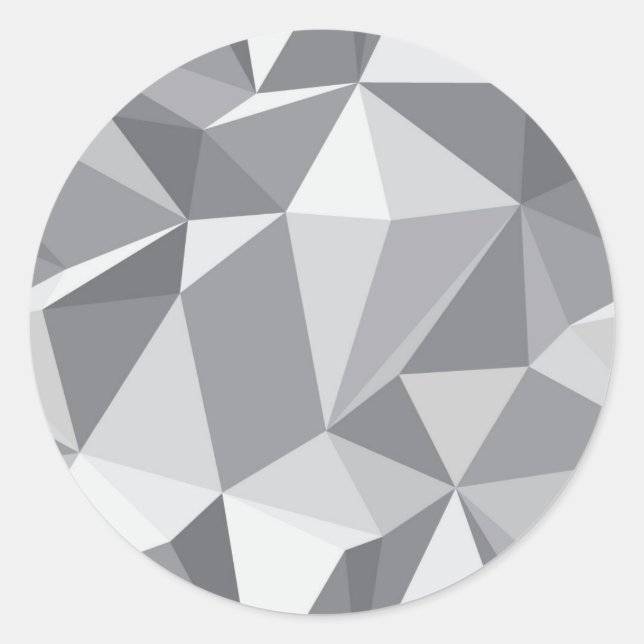 Diamantenmuster - Abstraktes Polygon Runder Aufkleber (Vorderseite)