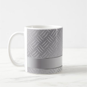 Diamantenmuster aus Metall Kaffeetasse