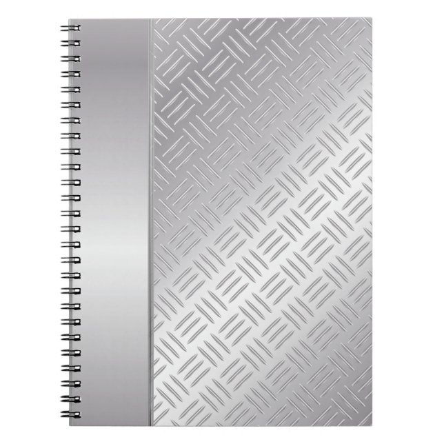 Diamantenmuster aus Metall Notizblock (Vorderseite)